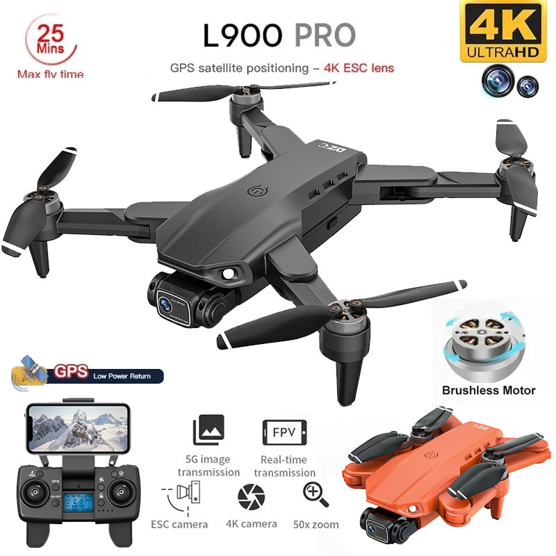 Dron Rc Quadcopter - โดรน4K L900โปร GPS โดรน4K กล้อง HD