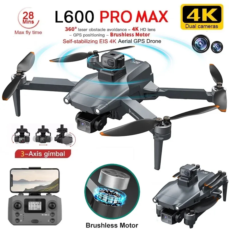 Dron Rc Quadcopter - L600 PRO MAX GPS Drone Professional