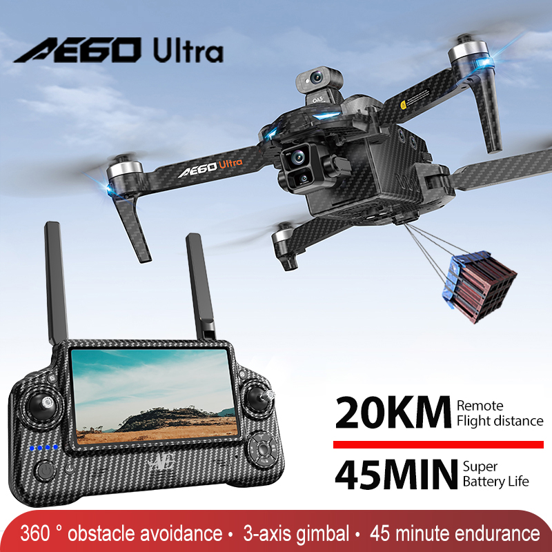 Drone Rc With Screen - โดรน AE60 GPS ระดับมืออาชีพ กล้อง 8K