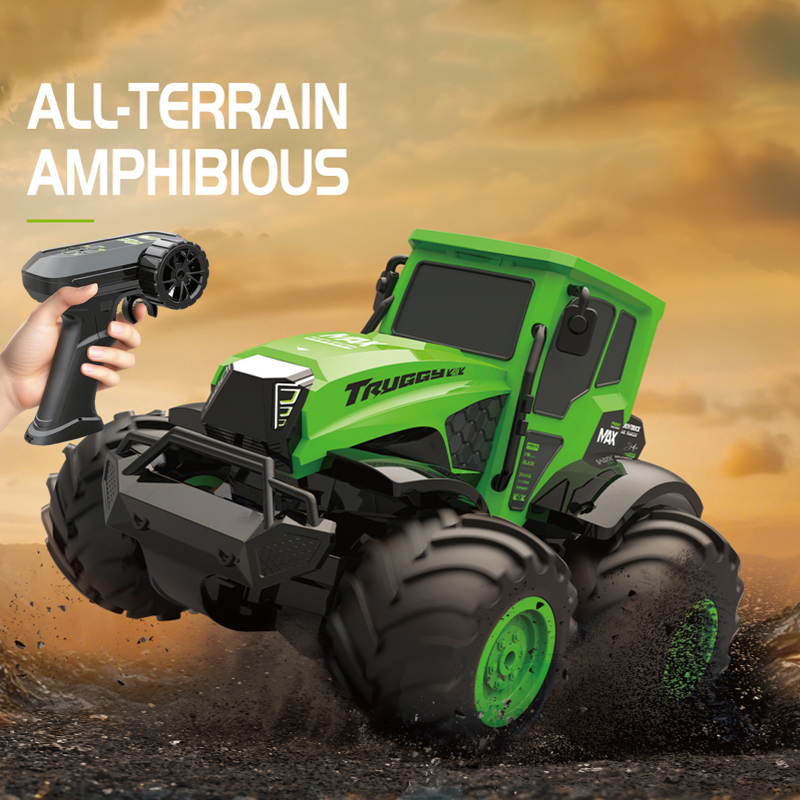 Drone Or Rc Car - รถบังคับวิทยุสะเทินน้ำสะเทินบก ขนาด 1:14 ขับเคลื่อน 4 ล้อ