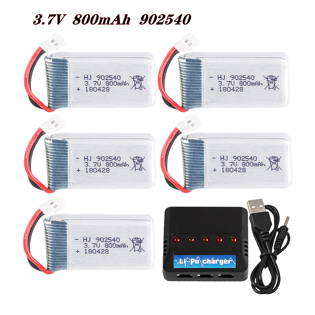 Dron Rc Quadcopter - 3.7V 800mAh 902540 25C แบตเตอรี่ Lipo