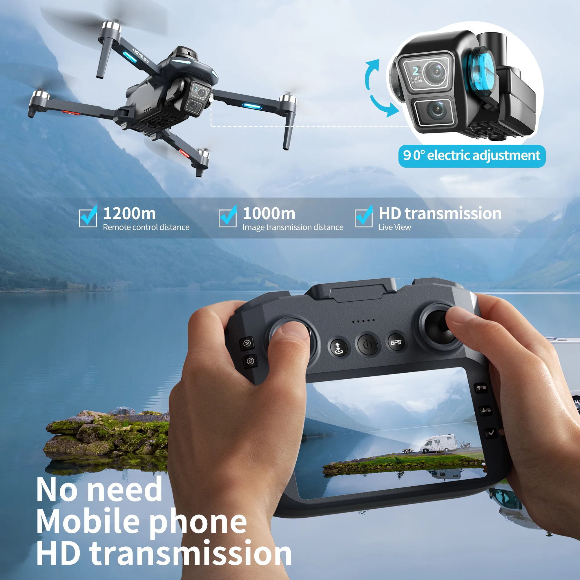 โดรน Lenovo XT606 ระดับมืออาชี - Drone E88Pro Rc 4K บทวิจารณ์และราคา