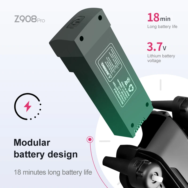 Z908 Pro Max Dronแบตเตอรี่ 3.7 - Dron Rc Quadcopter บทวิจารณ์และราคา