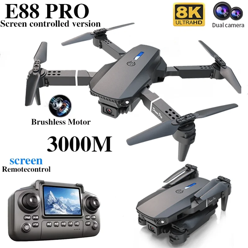 Professional E88 PRO Drone หน้ - Dron Rc Quadcopter บทวิจารณ์และราคา