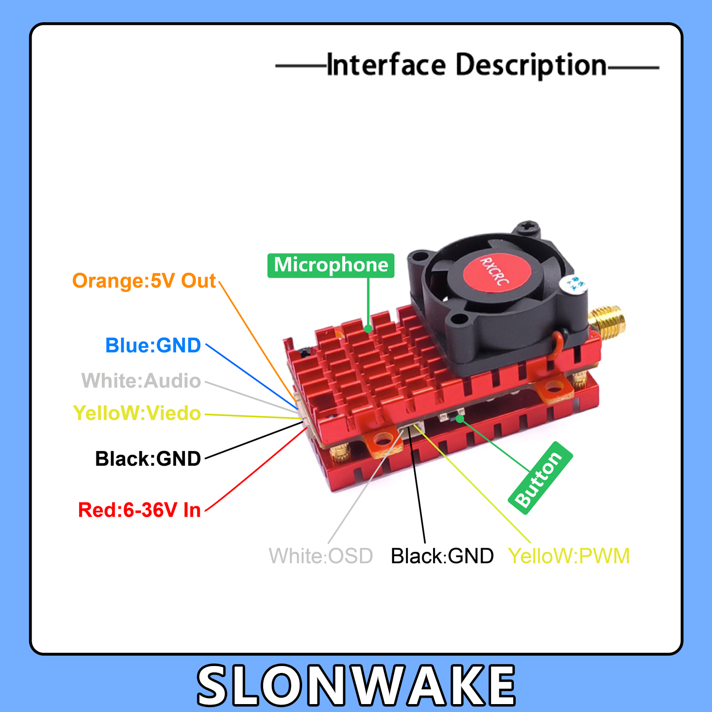 SLONWAKE 5.8G 2W VTX FPV กล้อง - Drone Rc With Screen บทวิจารณ์และราคา