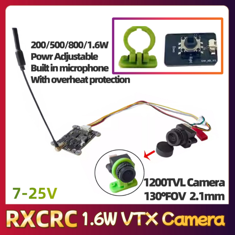 โมดูล RXCRC 5.8G 48CH 1.6W VTX - Fpv Drone Camera บทวิจารณ์และราคา