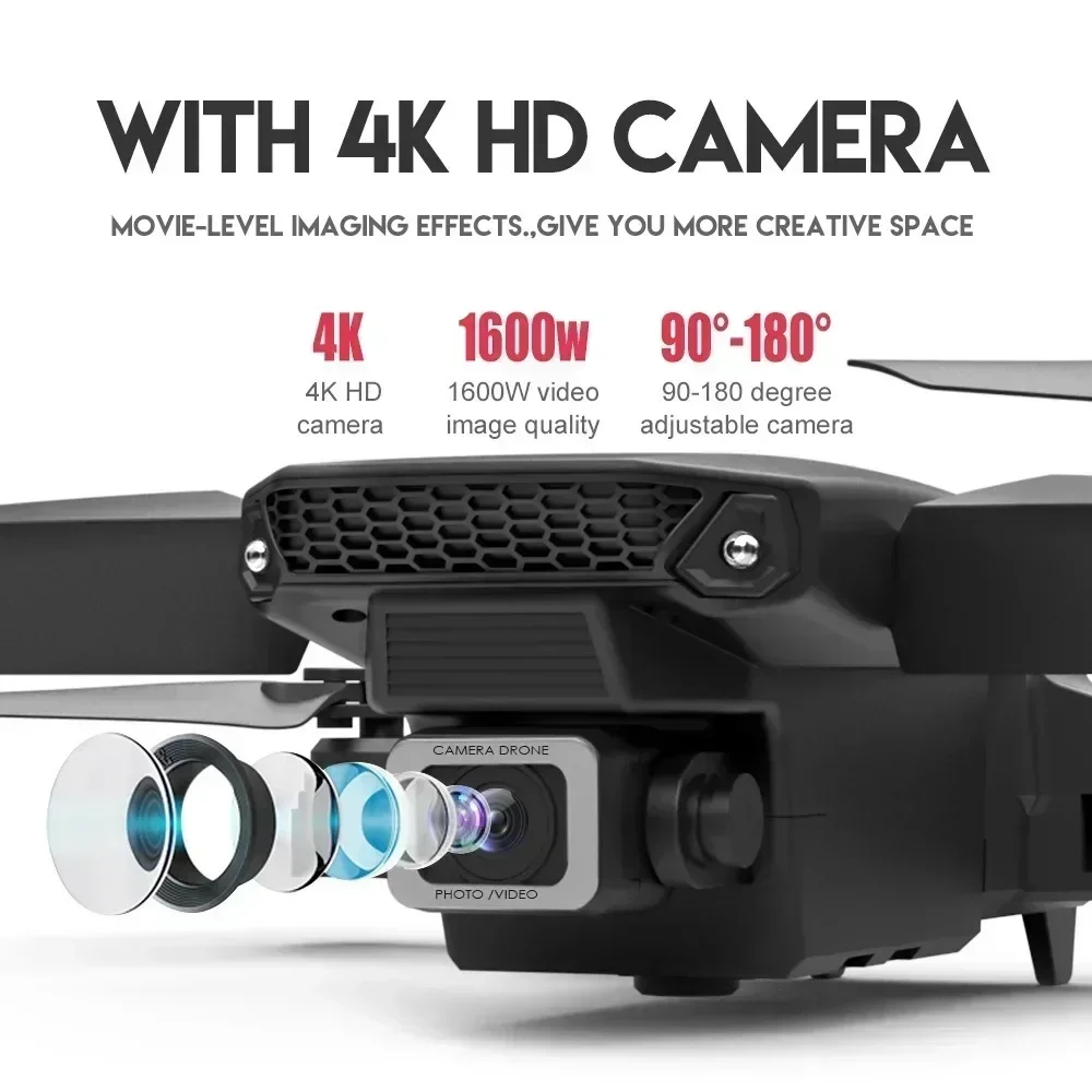 E88 Pro WIFI FPV Droneมุมกว้าง - Dron Rc Quadcopter บทวิจารณ์และราคา