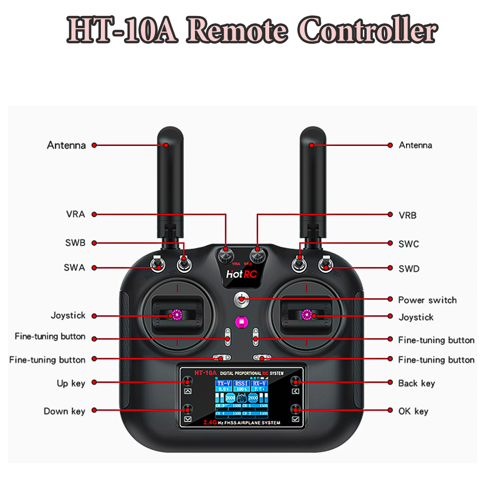 Hotrc Hot RC HT-10A HT10A รีโม - Drone Rc Kit บทวิจารณ์และราคา