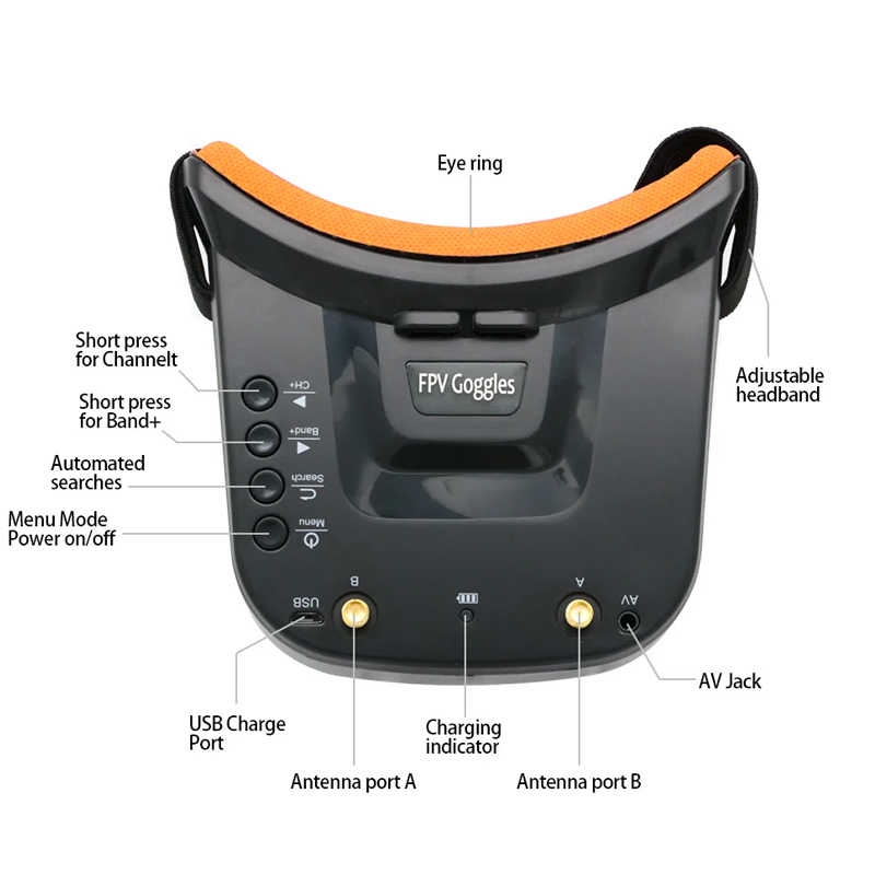 แว่นตา VR009 FPV สำหรับถ่ายวิด - Drone Rc With Screen บทวิจารณ์และราคา